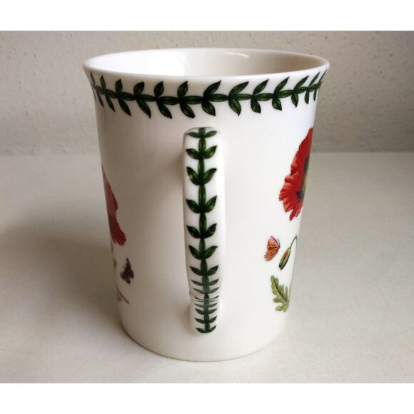 Portmeirion Botanic Garden Red Poppy Mug & Coaster Set Porcelain for Coffee Tea - Picture 9 of 11